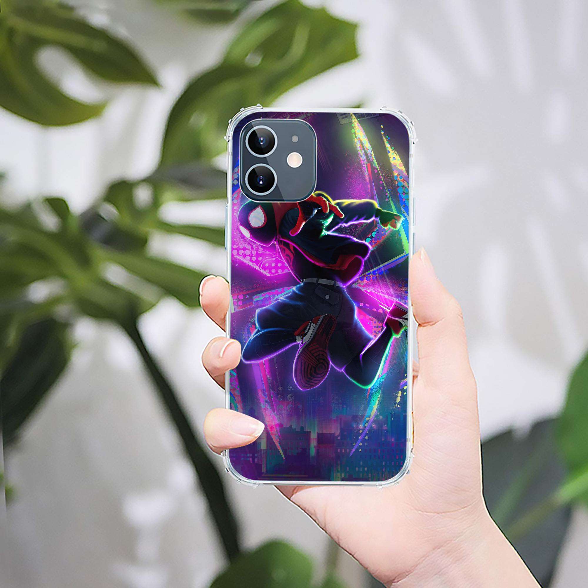 （画像用） Spider Man スパイダーマン 【iPhone 12シリーズ対応】透明スマホケース（クリアソフトケース）